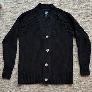 GAP Women’s Black Button-Up Cardigan